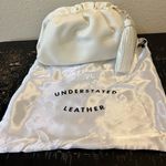 Understated Leather NWT‎  Women's Crescent Clutch Handbag Vegan Leather - White Photo 0