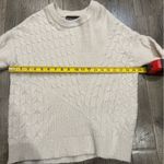 Kendall + Kylie Crew Neck Sweater Women’s Winter White Cream Cable Knit Slouchy Photo 3