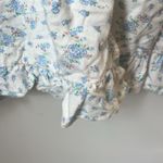 Floral Coquette Flanel Nightgown with Ruffle Trim Sz Medium White Photo 6