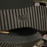 Clarks Wo size 11 Black Faux SUEDE straps and Tan w/ silver Buckle Sandals clean Photo 11