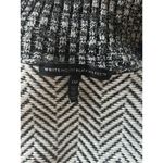 White House | Black Market WHBM White and Black Long Sleeve Open Front Cardigan Photo 4