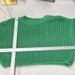 AQUA Green Crew Neck Sweater Relaxed Fit Long Sleeve Crop Size Small Women Photo 4