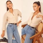 Reformation  Anne Top 100% Silk XS‎ Minimalist Corporate Business Formal Photo 1