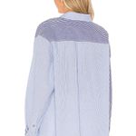 L'Academie The Blaise Top in Blue & White Photo 3