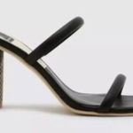 DOLCE VITA Noles Leather Snake Print Heel Black/Brown Sz‎ 8 Black Photo 0