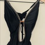 Shade & Shore  Black One-Piece Swimsuit Size Large New With Tags Photo 4