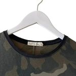 Rag and Bone  Jean Camo Green Black Front Knot Beach Short Sleeves TShirt Sz XS Photo 3