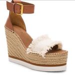 See By Chloe  Glyn Fringe Wedge Sandals in Cream Platform Photo 0