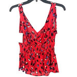 Elodie NEW Women Size XS Red Tie Shoulder Surplice Neck Tank Top Photo 3