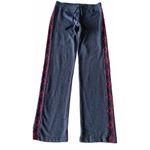 Lucky Brand VHTF: Lucky ꕥ Lotus Embroidered Tux Sweatpants ꕥ Heather Navy + Bright Pink Red Photo 1