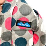 KAVU Rope Sling Bag Polka Dot Gray Pink Teal Shoulder Backpack Purse 0100460 Photo 3
