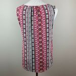 Sanctuary Top Womens Small Tank Tribal Printed Self Tie V-Neck Multicolor New Photo 3