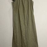 Saint Tropez West Carole Little Crochet Dress Linen Green Khaki Maxi SZ 6 Fairy Photo 3