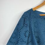 Adrianna Papell Dark Teal Bateau Neck Crochet Lace Short Sleeve Dress 14W 14 new Photo 3