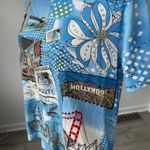 Bonworth Vtg Y2K All Over Print Route 66 USA Landmarks Graphic Tee Blue Travel Shirt MP Photo 2