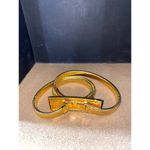 Stretch Belt 70s Disco Vintage Gold Tone Adjustable Metal Rectangular Clasp Size 28 Photo 2