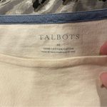 Talbots Cute creamy stripe heavyweight long sleeve top cotton multicolored rainbow Photo 4