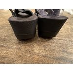 Fantasy Sandals Helena Sandal in Black Leather Wedge Size 39‎ US 9 Photo 7