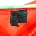 Left Of Center Size Medium Shirt Orange High Low Asymmetrical Hem‎ Short Sleeve Photo 2