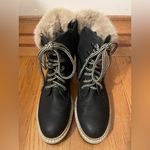 Steve Madden Black and Cream Combat Style Boots Photo 1