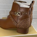 Michael Kors Luggage Multi Kincaid Ankle Boot Leather Studded Logo Photo 7