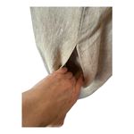 J Jill Love‎ Linen Dress Women Medium Tan Linen Button Front Sleeveless Midi Brown Photo 8