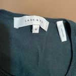 Lark & Ro Women's Ruffle Shoulder Sweater dark green Sz medium Photo 2