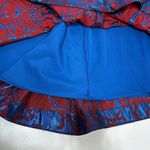 Anthropologie Anthro Maeve Pleated Shimmer Maxi Skirt Formal Red, Blue 2 Photo 1