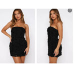 White Fox Boutique White Fox Pretty Women Mini dress floral tulle Black Strapless size M black Photo 1