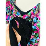NWT For Love & Lemons Purple Blue Floral Back Tie Marley Mini Dress Small Photo 10