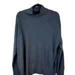 Eileen Fisher Mock Neck Extra Fine Merino Wool Grey Long Sleeve Sweater Size XL Photo 0