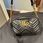 Gucci GG Marmont Matelasse Small Leather Crossbody Bag Black Photo 9