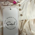 easel  Puff Sleeve Tiered Mini Babydoll Dress Ivory Small Flowy Romantic Boho NWT Photo 5