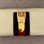 Gucci  Calfskin Leather Sylvie Zip Wallet, ivory Photo 0