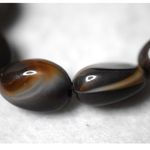 Source Unknown Earthy Brown Stone Beaded 5" Casual Chunky Statement Stretch Bracelet Photo 2