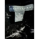 Apostrophe  Vest Velour Black Career Over Cropped Silk Gothic Boho Artsy Ruffle Photo 8