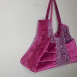 Offhand Designs Knitting Project Bag Carpet Bag Purple Pink Swirl Design Rare Photo 3
