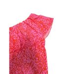 VICI One Shoulder Ruffle Dress Pink Orange Animal Print Sleeveless - Size Med Photo 2