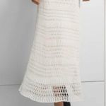 Theory NWT!  Pull-On Crochet Knit Lace Ivory Maxi Skirt - Size Medium Photo 6