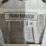 Yoana Baraschi Womens Medium Multicolor Boho Print Sheer Surplice Smocked Blouse Photo 6