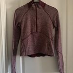 Lululemon Women’s 4 Always Alert 1/2 Zip Heathered Garnet Winter Outdoor Top Photo 0