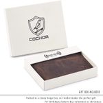 Men's Real Leather RFID Blocking Bifold Wallet Stylish Anti Theft Security With 2 ID Window Photo 3