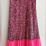 WD•NY WD.NY Floral Pleated Midi Skirt, Size Medium Photo 10
