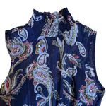Nanette Lepore  size 2 Paisley Navy Dress Smocked Waist Photo 1