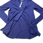 Lululemon  Knot A Problem Long Sleeve Shirt Aeon Purple‎ Blue Pima Cotton Size 6 Photo 4