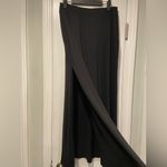 Joe B  Size L Black Pull On High Double Slit Stretchy Flowy Maci Skirt Photo 3