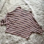 Anthropologie  Postmark Malu Spacedye Stripe Cold Shoulder Blouse Sweater Large Photo 5