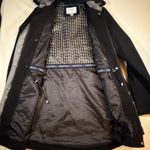 Nautica  Womens Coat Black Large Front Zip Hooded Lined Wind Water Resistant Photo 4