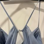 Azazie  Light Blue Maxi Bridesmaid Dress Photo 5