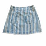 Jack by BB Dakota Skirt Ivanna Blue Striped Raw Hem Chambray Mini Size 2 NEW Photo 6